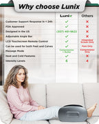 Lunix LX21 Foot and Calf Massager, Gray