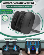 Lunix LX21 Foot and Calf Massager, Black