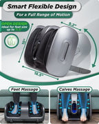 Lunix LX21 Foot and Calf Massager, Gray