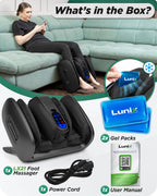 Lunix LX21 Foot and Calf Massager, Black