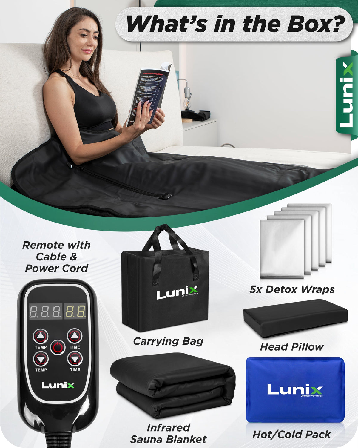 Lunix LX17 Portable Infrared Sauna Blanket