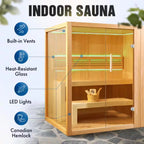 ALEKO Canadian Hemlock Traditional Indoor Sauna (4-6 People)