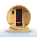 ALEKO Traditional Barrel Sauna with Canopy (2-4 Person; Outdoor/Indoor)