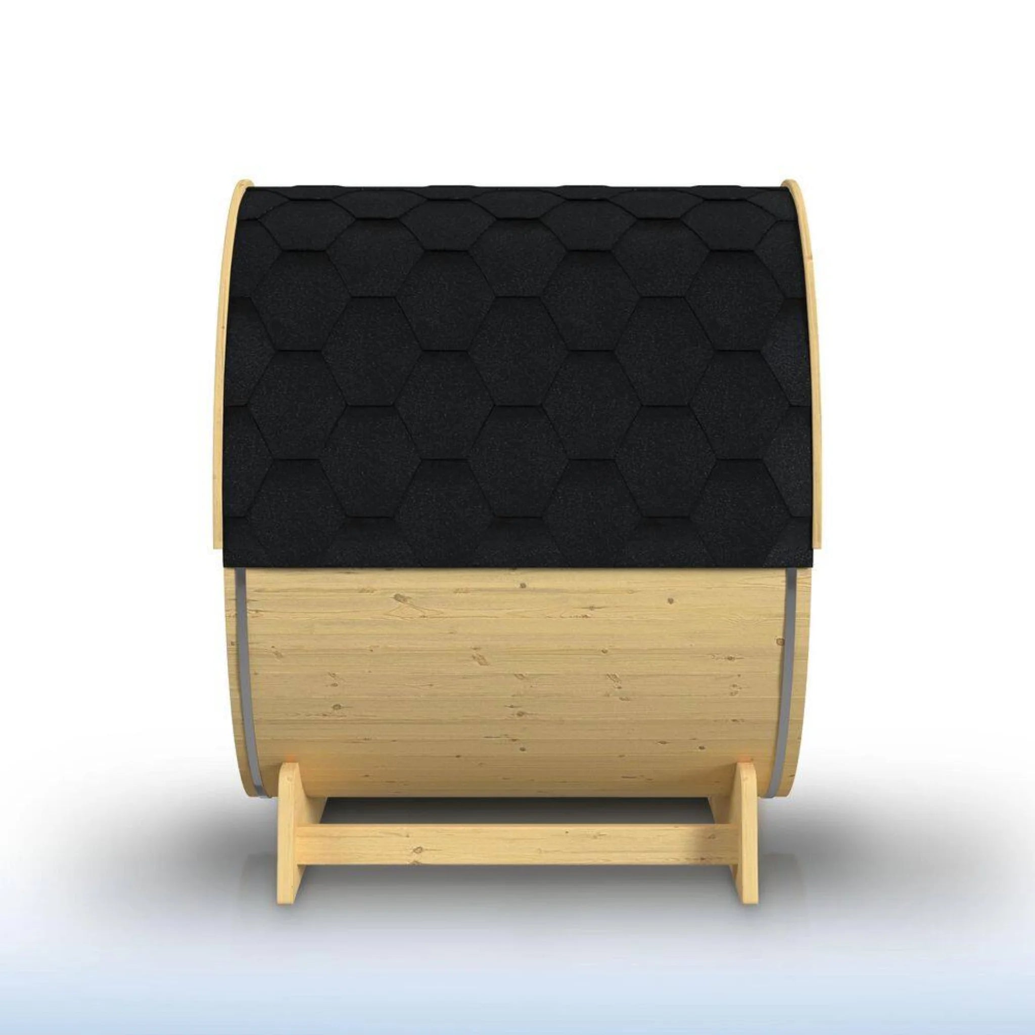 ALEKO Traditional Barrel Sauna with Canopy (2-4 Person; Outdoor/Indoor)