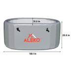 ALEKO Arctica Inflatable Cold Plunge Tub &amp; 1 HP Chiller/Heater Kit