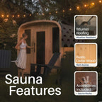 ALEKO Arnica Rustic Cedar Outdoor Sauna (4 People)