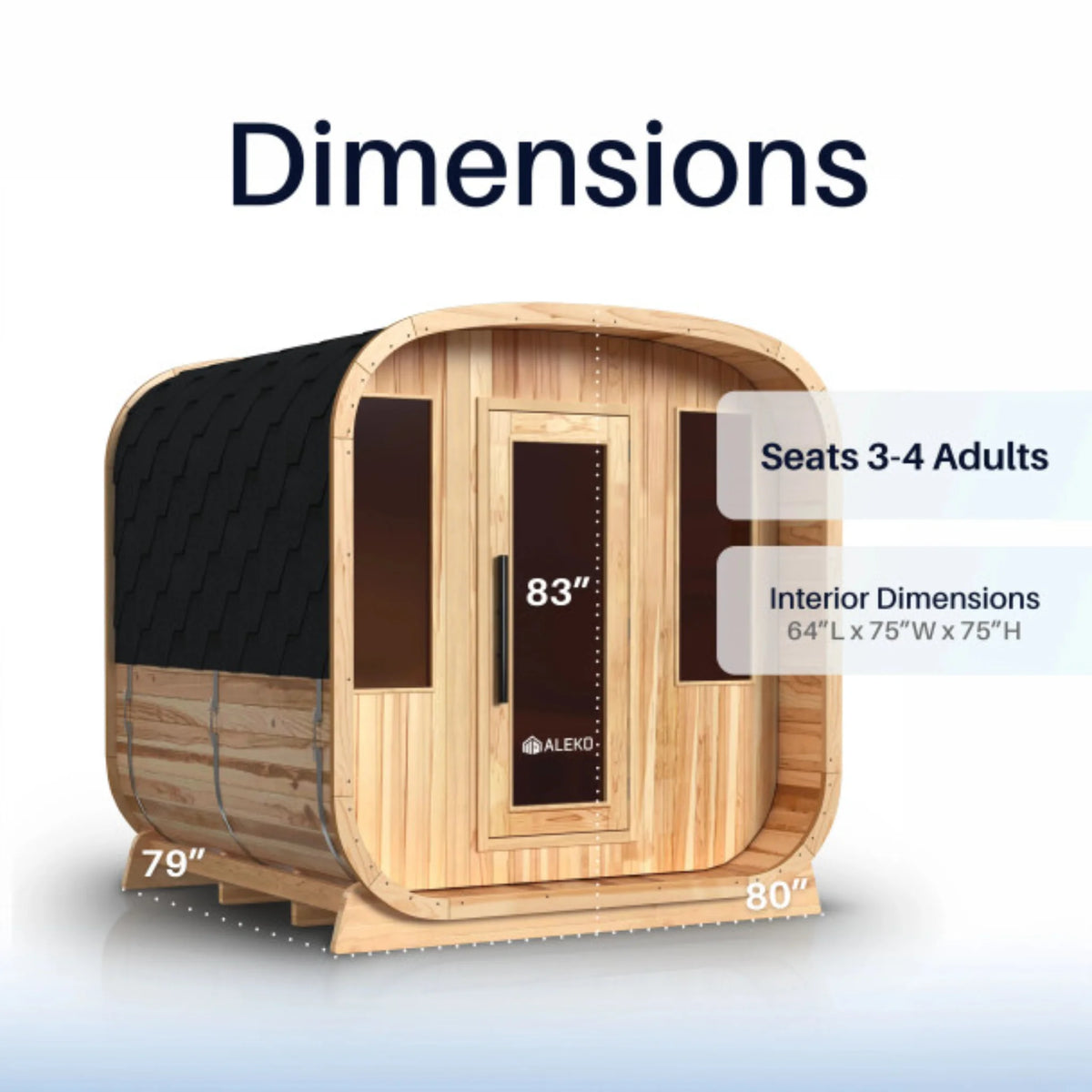 ALEKO Arnica Rustic Cedar Outdoor Sauna (4 People)