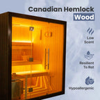 ALEKO Canadian Hemlock Traditional Indoor Sauna (4 People)
