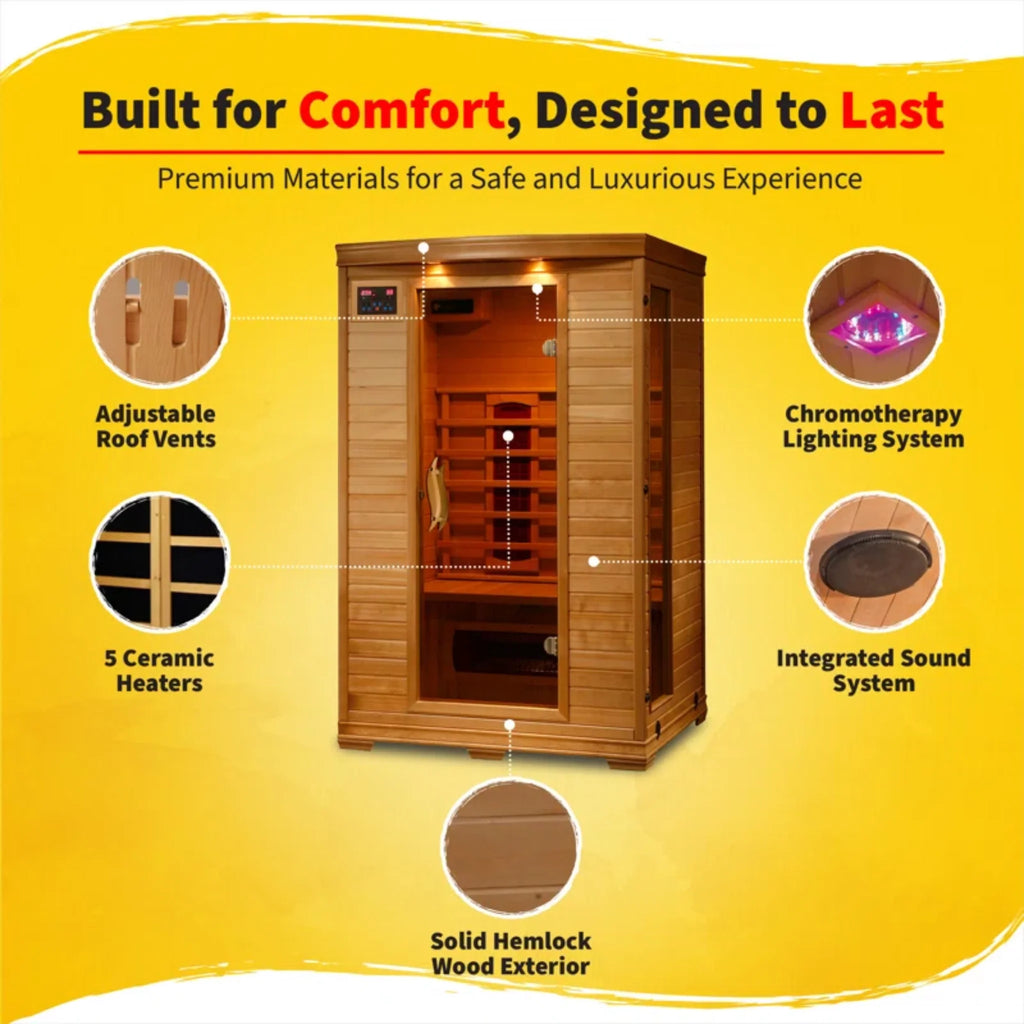 Heatwave Hemlock Infrared Sauna (2 Person)