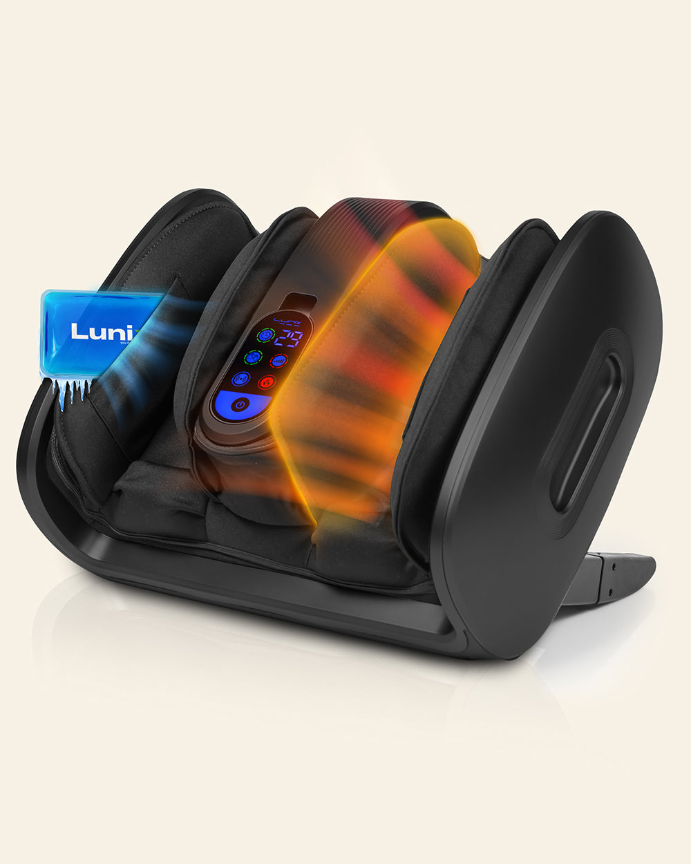 Lunix LX21 Foot and Calf Massager, Black