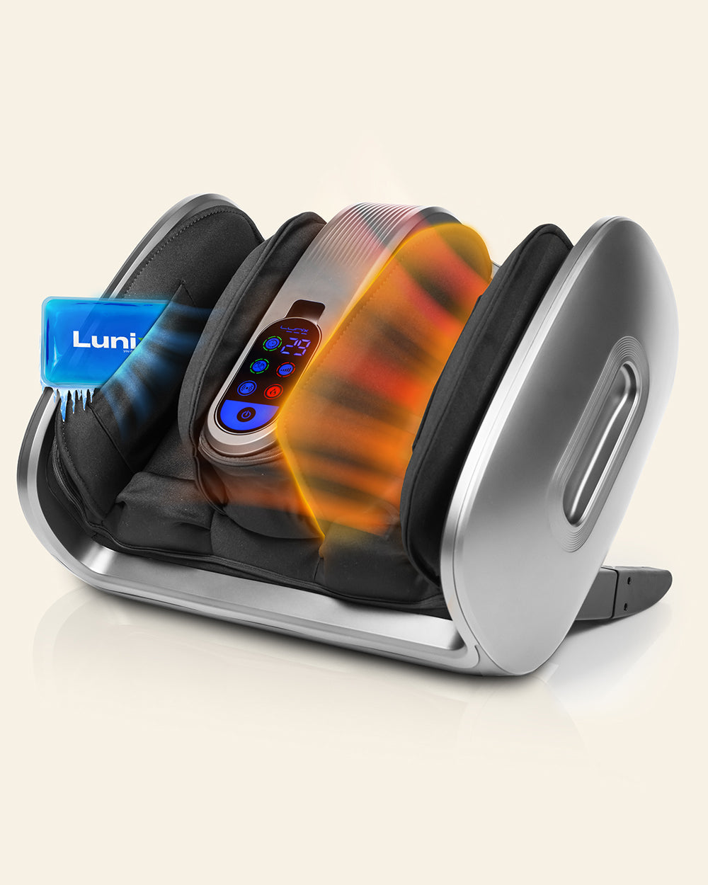 Lunix LX21 Foot and Calf Massager, Gray