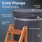 ALEKO Lumina Ice Bath Cold Plunge Tub & 1 HP Chiller/Heater Kit