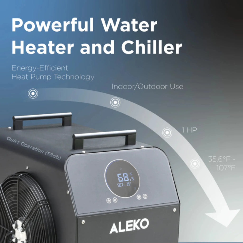 ALEKO Arctica Inflatable Cold Plunge Tub &amp; 1 HP Chiller/Heater Kit