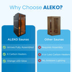 ALEKO Oasis Hemlock Infrared Sauna (1 Person)