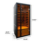 ALEKO Oasis Hemlock Infrared Sauna (1 Person)