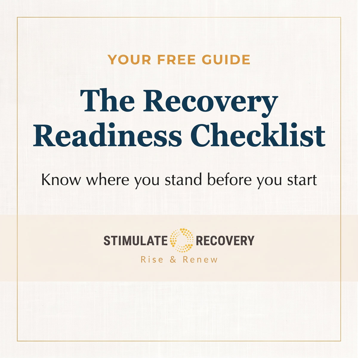 Recovery Readiness Checklist