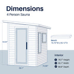 ALEKO Selenia Outdoor Sauna (4 People)