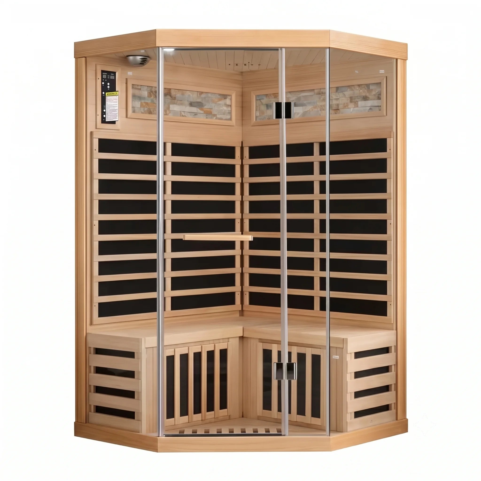 Spygo Moray Hemlock Infrared Sauna (2-3 Person, Corner Unit)