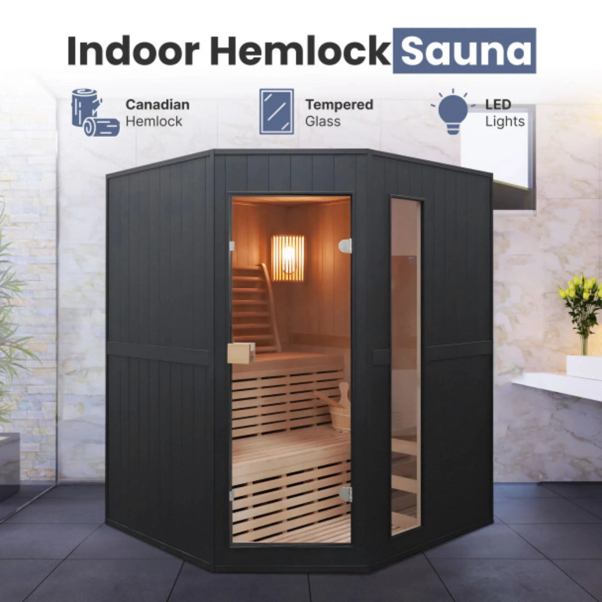 ALEKO Viola Traditional Indoor Sauna (3-4 People)
